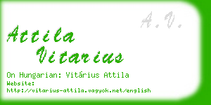 attila vitarius business card